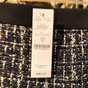 White House, Black market embellished tweed boot skirt size 14 NWT